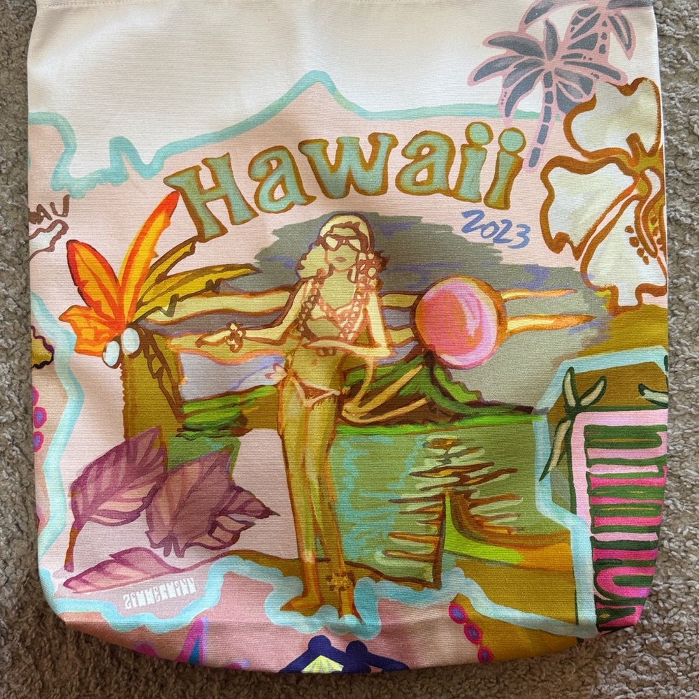 Zimmermann Hawaii RARE Graphic Tote Bag - Picture 3 of 5